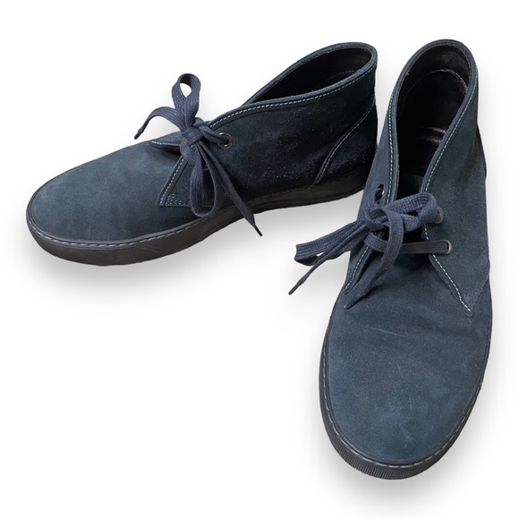 Lanvin Chukka Desert blue Suede Boots - Picture 1 of 16